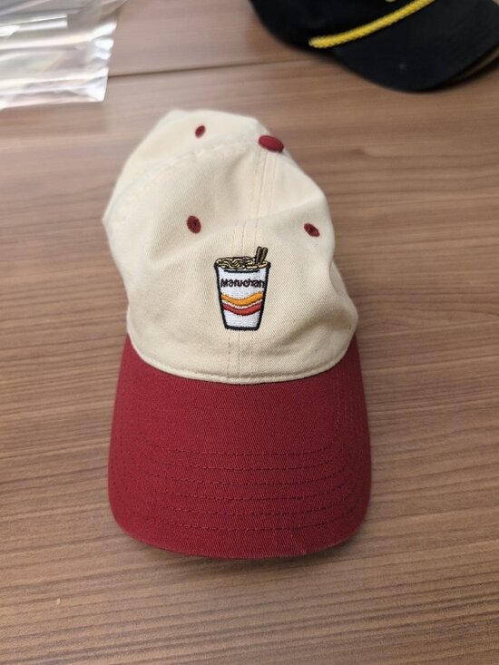 Maruchan / Mad Engine Other - Maruchan Mad Engine - Ivory/Red Baseball Cap Hat StrapBack One Size